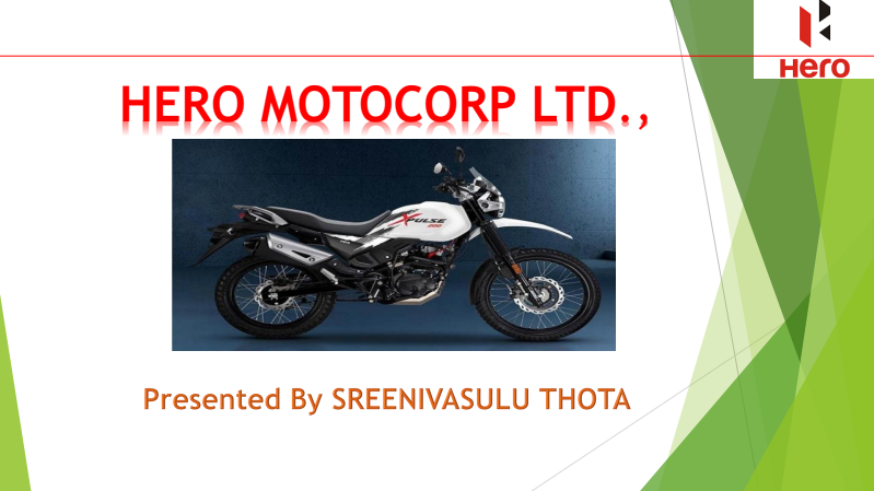 Finance Report HERO MotoCorp